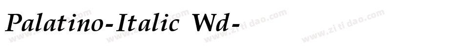 Palatino-Italic Wd字体转换